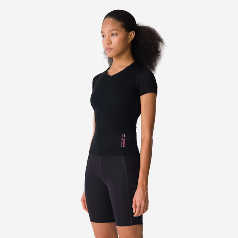 Rapha Womens Merino Cycling Baselayer Short Sleeve in Black-2